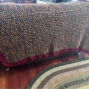 Cozy Multicolor Knitted Throw Blanket